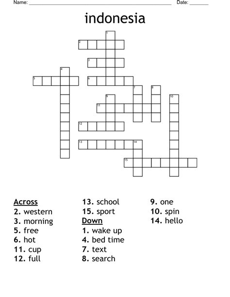 island of indonesia crossword